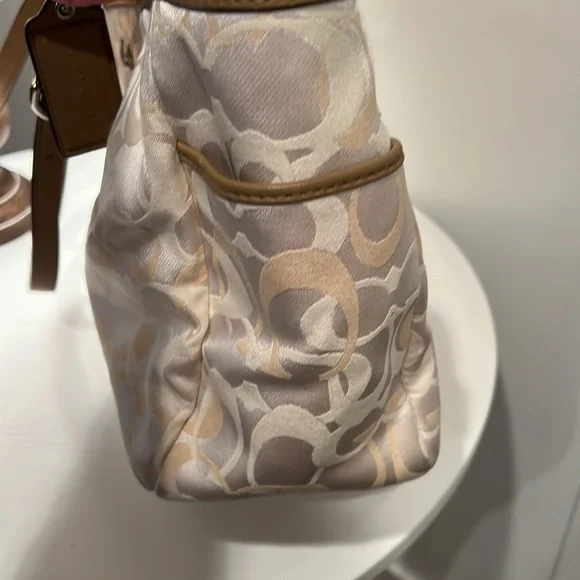 COACH Gallery Gold Lurex Signature East West Tote. - Picture 7 of 7
